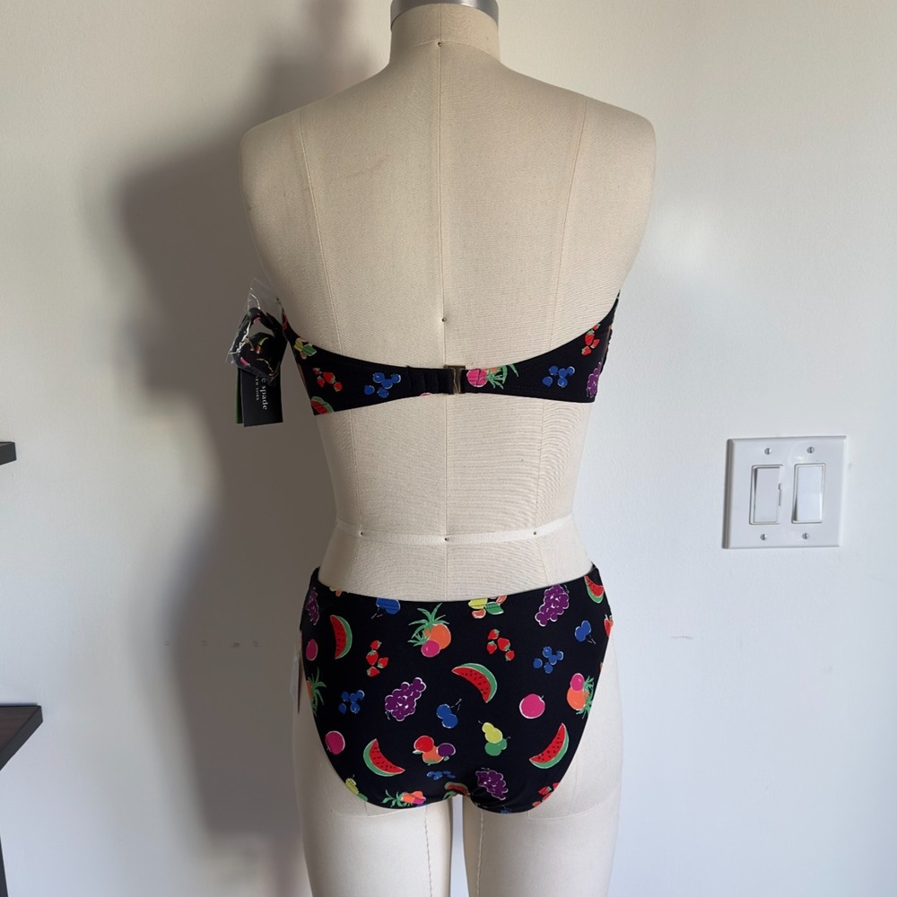 NEW kate spade New York Summer Fruit Bikini Set-Bandeau Tie Top & Brief-Size Med - Picture 16 of 16